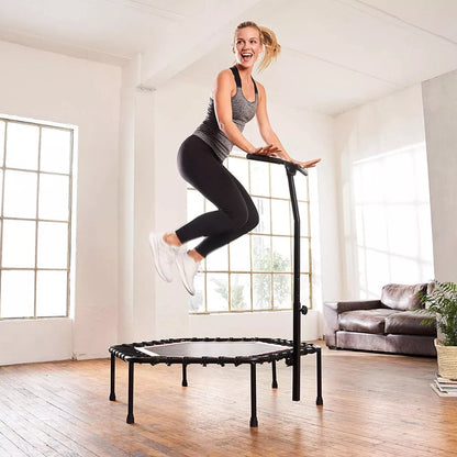 MAXSTRENGTH Fitness Trampoline 45 Inches Jumping with Height Adjustable Handle