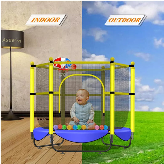 MAXSTRENGTH Fitness Trampoline 45 Inches Inches Jumping Trampoline with Net