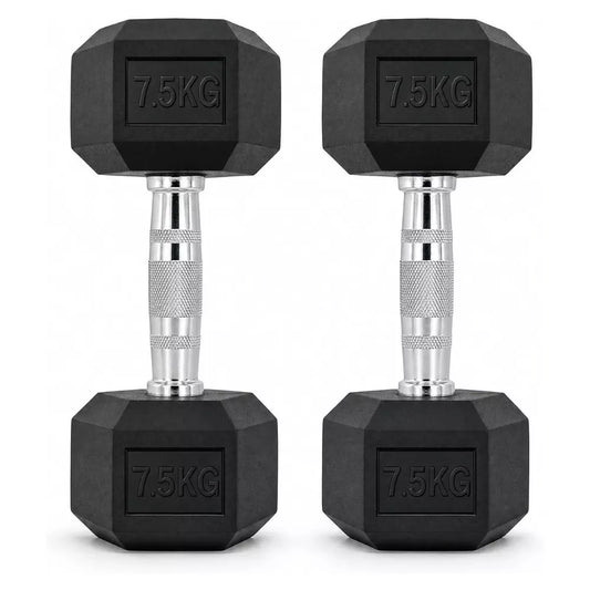 Max Strength Hex Dumbbells Set for Men & Women - Home Gym Equipment - (Weights 7.5kg X 2pc=15kg)