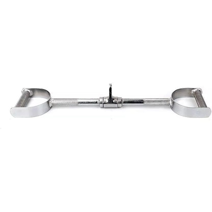 Max Strength Barbel Machine Cable Attachment Pro Grip Revolving Non Slip Handle Bar Pro Grip Revolving pull down Lat Bar-Silver, for Bicep Tricep