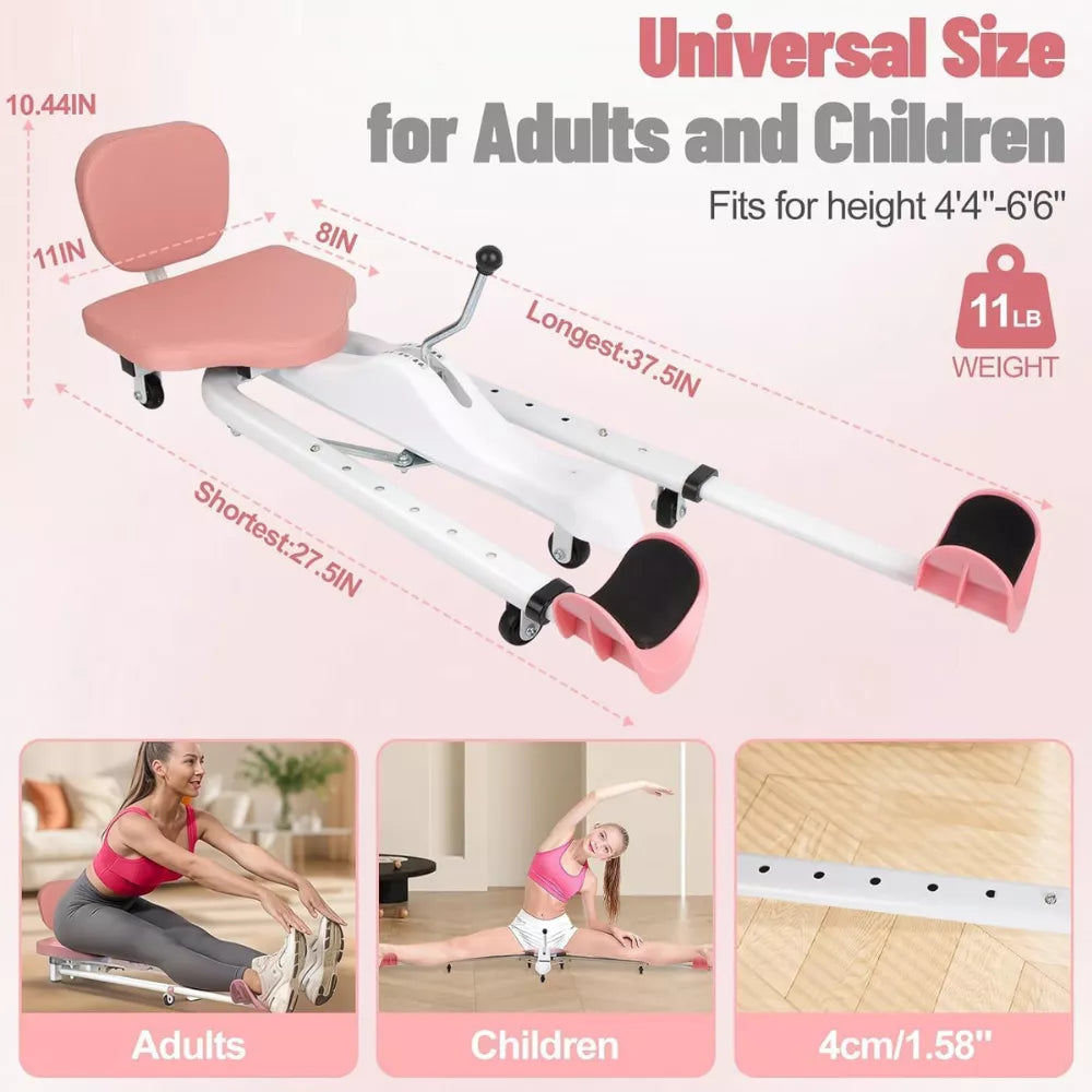 Split Leg Stretching Trainer | 180° Adjustable Machine, PU Seat & 330 Lbs Capacity for Flexibility, Ballet, Dance, Gymnastics