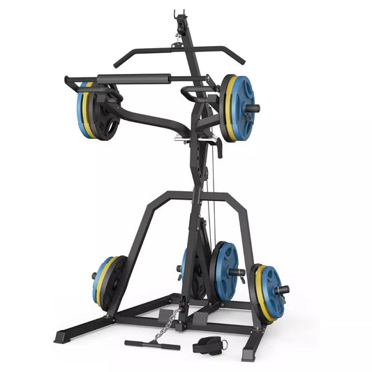 Leverage Gym Power Rack Squat Rack Lever Gym with LAT Low Row System Home Gym System Workout Station (Without Weight)