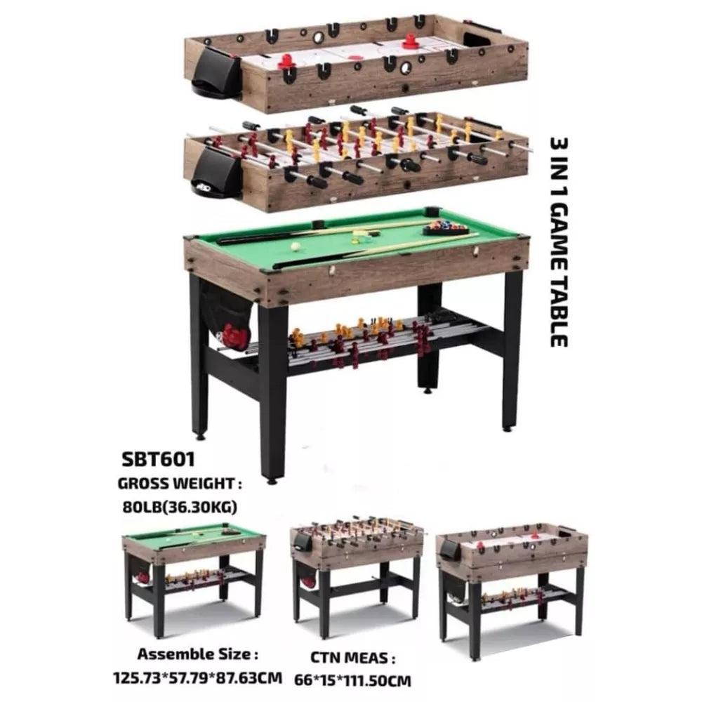 Max Strength Multi Game Table Pool Table Tennis, Foosball & Air Hockey Combo for Family Fun and Entertainment 3 in 1