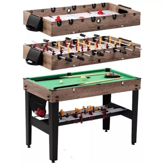 Max Strength Multi Game Table Pool Table Tennis, Foosball & Air Hockey Combo for Family Fun and Entertainment 3 in 1