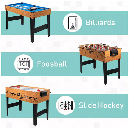 Max Strength Multi Game Table Pool Table Tennis, Foosball & Air Hockey Combo for Family Fun and Entertainment 3 in 1