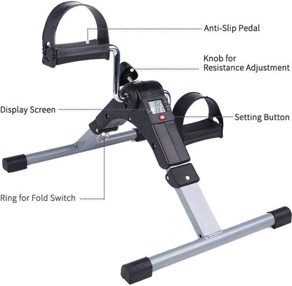 X MAXSTRENGTH Pedal Exerciser Portable Foot Cycle Arm & Leg Peddler Machine