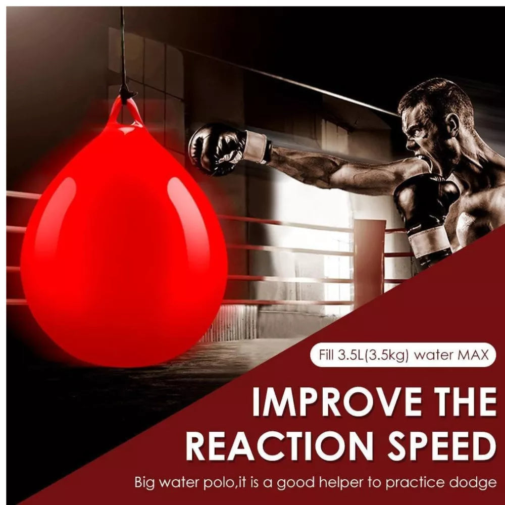 Punching Bag Gym Reaction Fighting Drill Slip Ball, Boxing Reaction Speed Kick Training Light bag Fitness Play, 35 Filling Elastic Water x22cm