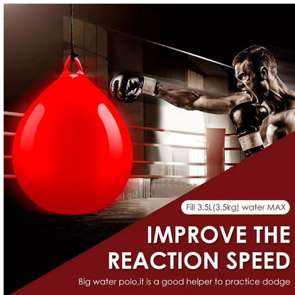 Punching Bag Gym Reaction Fighting Drill Slip Ball, Boxing Reaction Speed Kick Training Light bag Fitness Play, 35 Filling Elastic Water x22cm