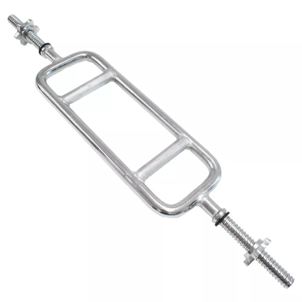 Max Strength Tricep Solid Chrome Barbell Bars – Heavy-Duty Weight Lifting Bar