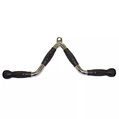 Max Strength Barbel Machine Cable Attachment Pro Grip Revolving Non Slip Handle Bar Pro Grip Revolving pull down Lat Bar-Silver, for Bicep Tricep