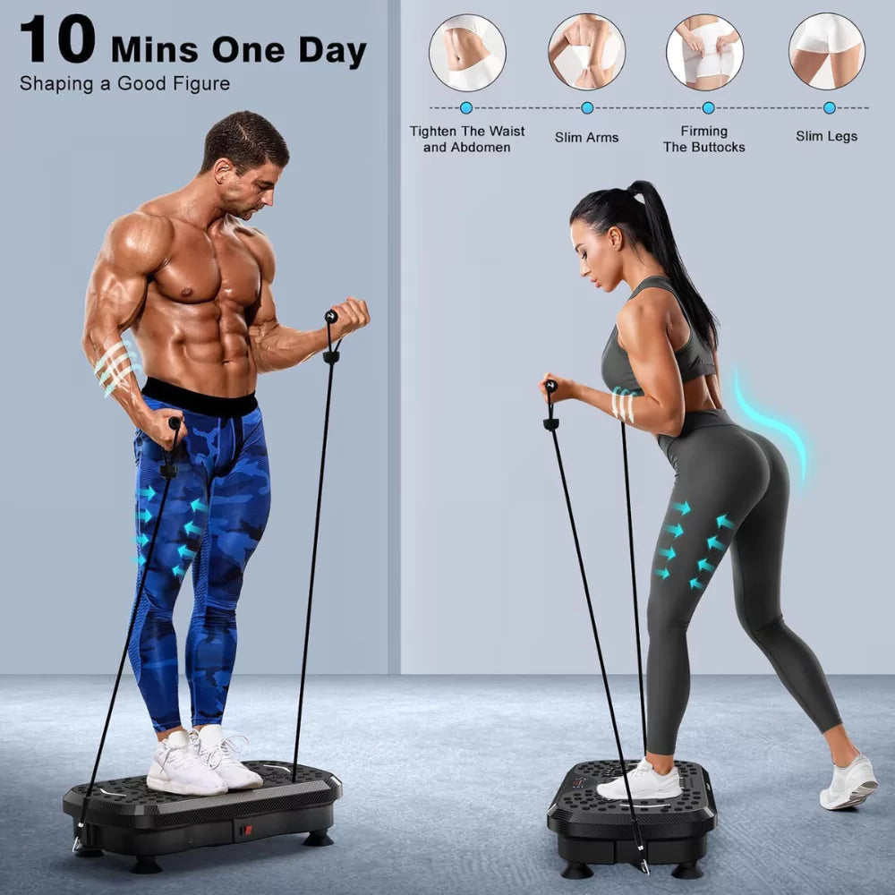 Vibration Plate Exercise Machine with Remote Control and LED Display