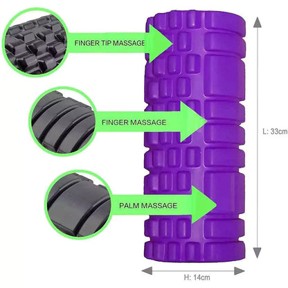 Max Strength Physio Yoga Foam Roller Deep Tissue Massage & Therapy ( 1pc Random Color)