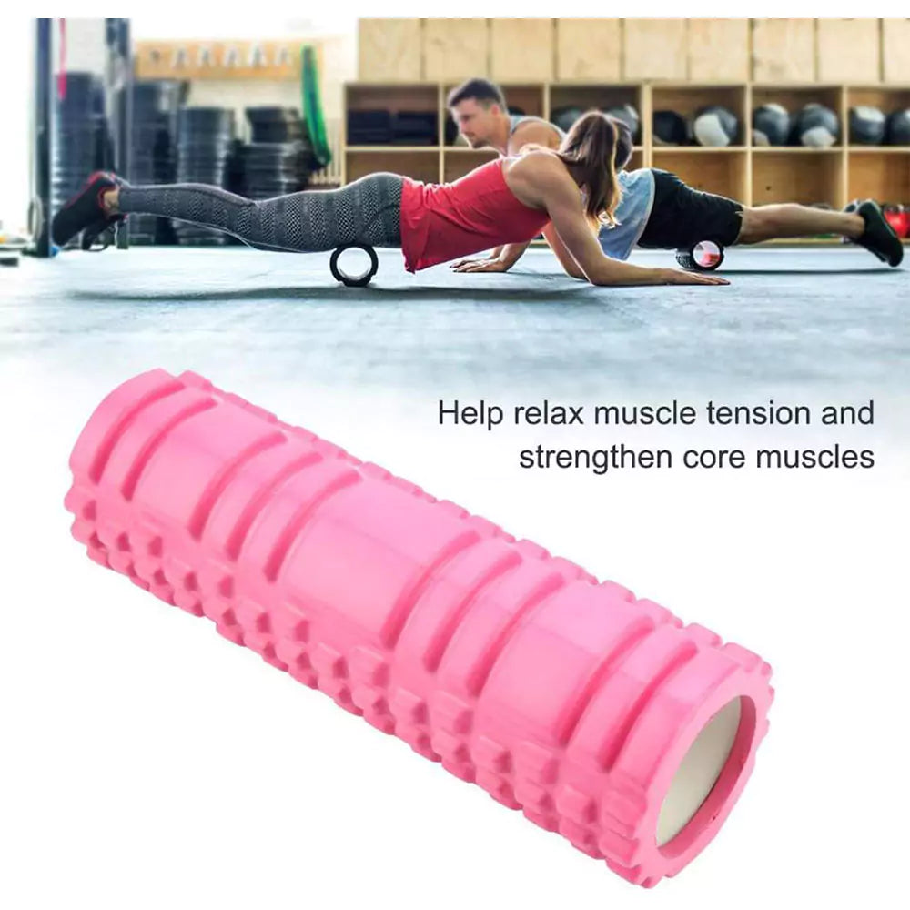 Max Strength Physio Yoga Foam Roller Deep Tissue Massage & Therapy ( 1pc Random Color)