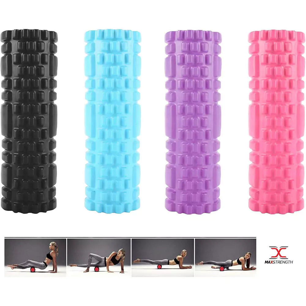 Max Strength Physio Yoga Foam Roller Deep Tissue Massage & Therapy ( 1pc Random Color)