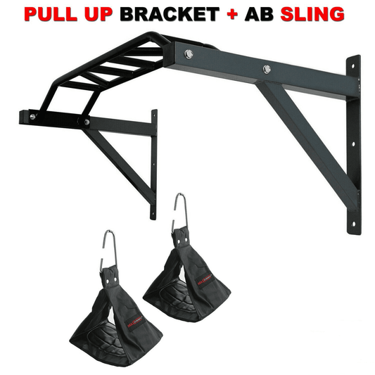 X MAXSTRENGTH Heavy Duty High Quality Ab Slings & Chin Ups Bracket set