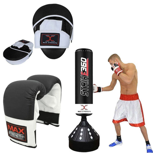 MAXSTRENGTH 3 Pcs Pro Fight Boxing set Punchbag 5.5FT