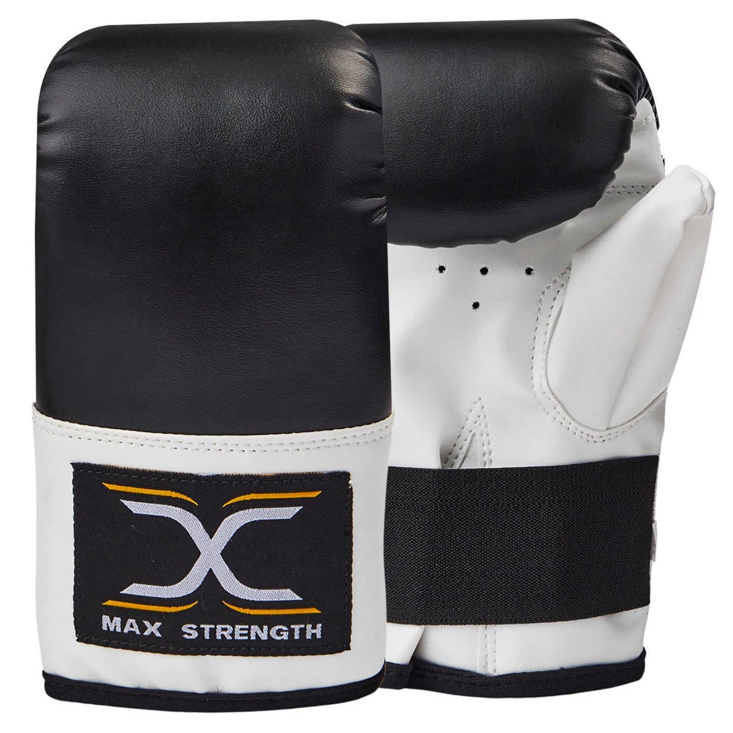 X MAXSTRENGTH Punch Bag Mitts Best Heavy Bag Gloves For Boxing Punching Training Black/White