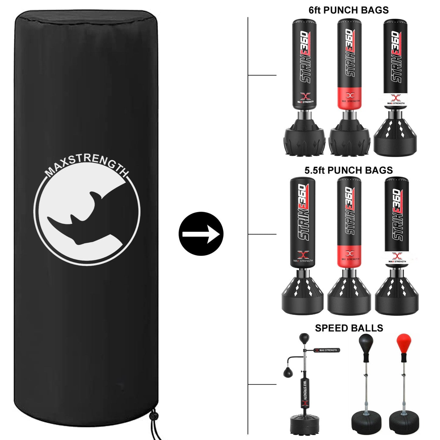 X MAXSTRENGTH Waterproof Cover for Freestanding Punch Bag