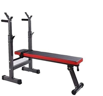 X MAXSTRENGTH Adjustable Workout Bench Barbell Rack