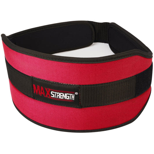 X MAXSTRENGTH Neoprene Weightlifting Back Support Belt Red