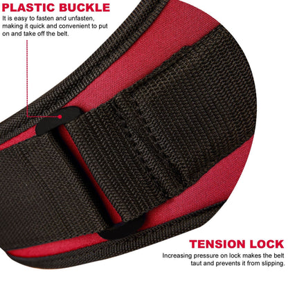 X MAXSTRENGTH Neoprene Weightlifting Back Support Belt Red