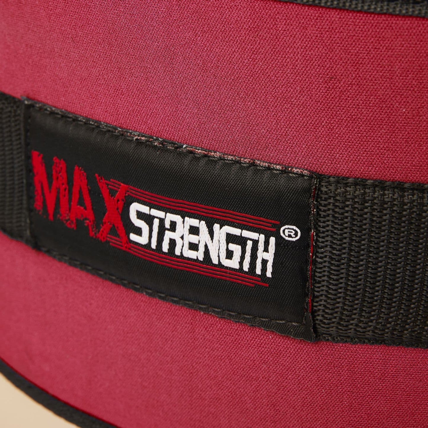 X MAXSTRENGTH Neoprene Weightlifting Back Support Belt Red
