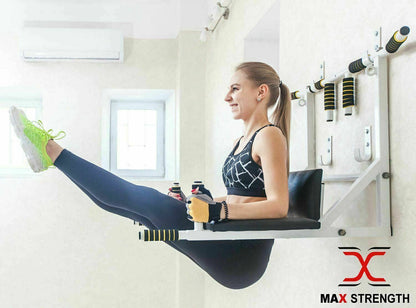 X MAXSTRENGTH Wall Mounted Chin Up Bar & Dip Station