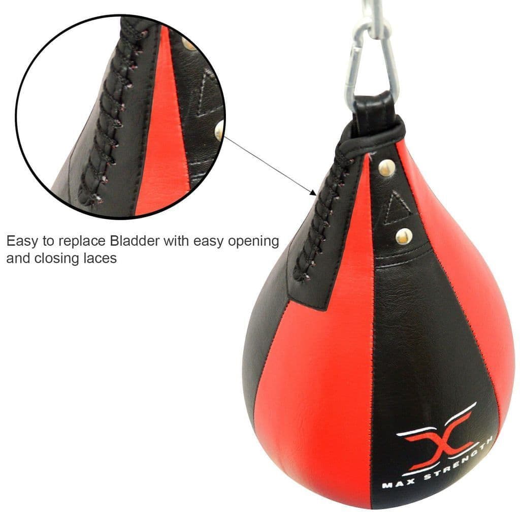 X MAXSTRENGTH Boxing Speed Bag Pear Shape with Hook